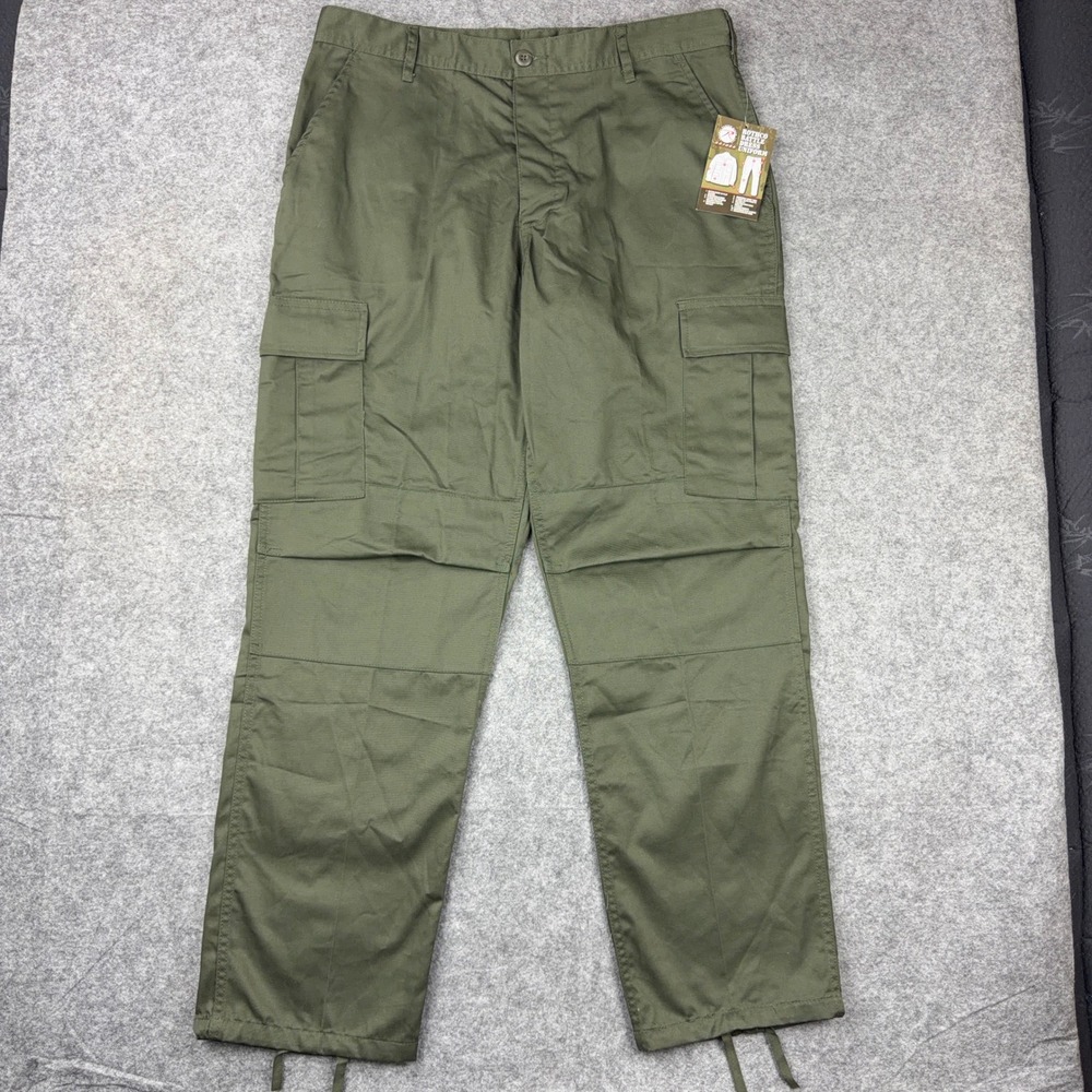 Rothco Pants Men Large Reg Olive Drab Green Battle Dress Uniform BDU Cargo NEW